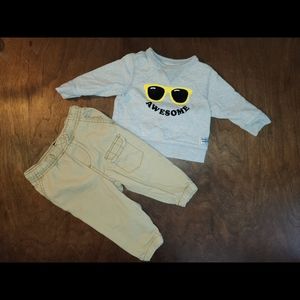 OshKosh B'gosh Sweater and Cargo pant outfit